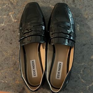 Steven Madden Shiny Black Loafers